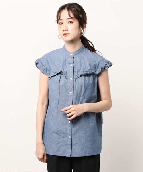「SHIPS any」 ノースリーブブラウス ONE SIZE ネイビー レディース SHIPS any 「SHIPS any」 ノースリーブブラウス ONE SIZE