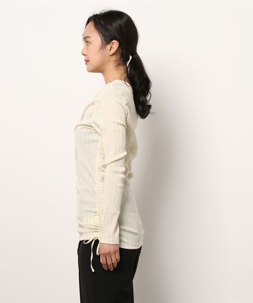 AMERI◆長袖カットソー/FREE/ポリエステル/BRW/02220420370 ALEGRE]ボリュームスリーブカットソー | KOBUNSHA SELECT SHOP