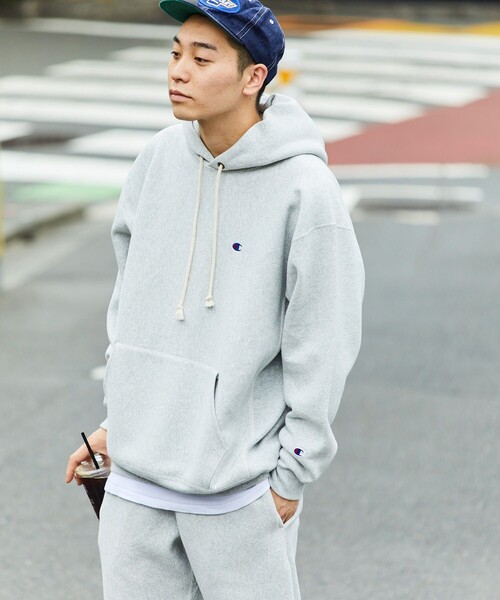 Champion 「Champion」 プルオーバーパーカー MEDIUM ライトグレー 
