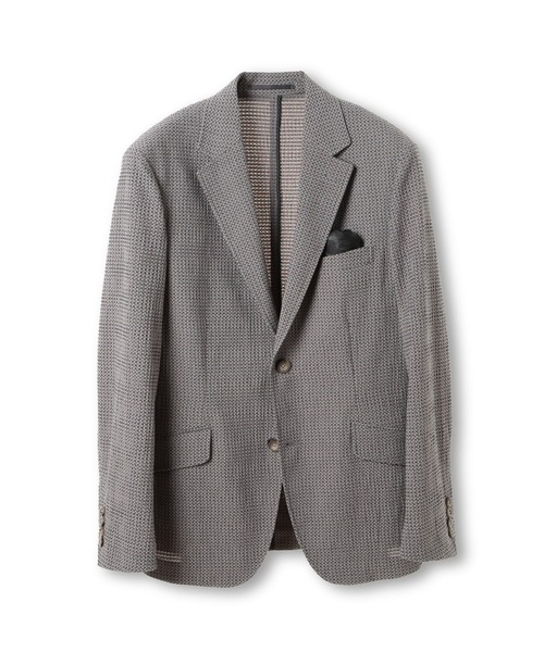 ジャケット テーラードジャケット 「ACTIVE TAILOR/アクティブテイラー」3Dサッカープリントストレッチジャケット「EASY CARE」の画像