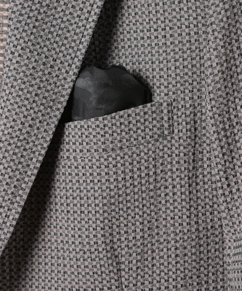 ジャケット テーラードジャケット 「ACTIVE TAILOR/アクティブテイラー」3Dサッカープリントストレッチジャケット「EASY CARE」の画像