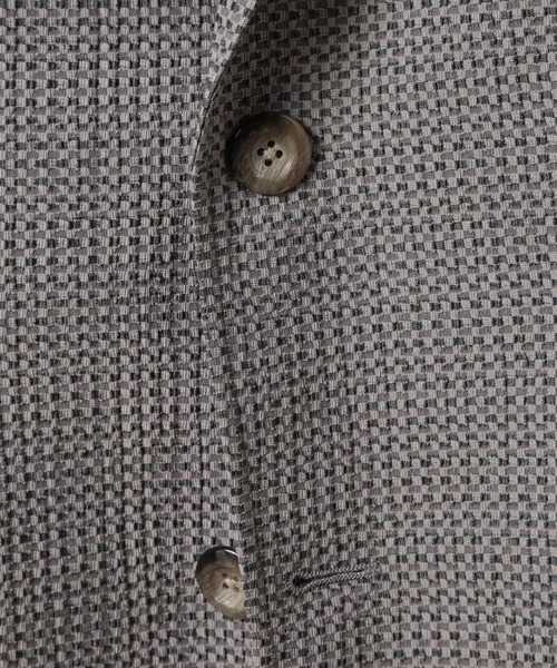 ジャケット テーラードジャケット 「ACTIVE TAILOR/アクティブテイラー」3Dサッカープリントストレッチジャケット「EASY CARE」の画像