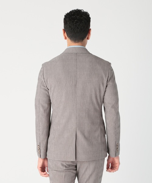 ジャケット テーラードジャケット 「ACTIVE TAILOR/アクティブテイラー」3Dサッカープリントストレッチジャケット「EASY CARE」の画像