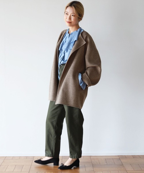 「SLOBE IENA」 ノーカラーコート FREE ベージュ レディース_画像6