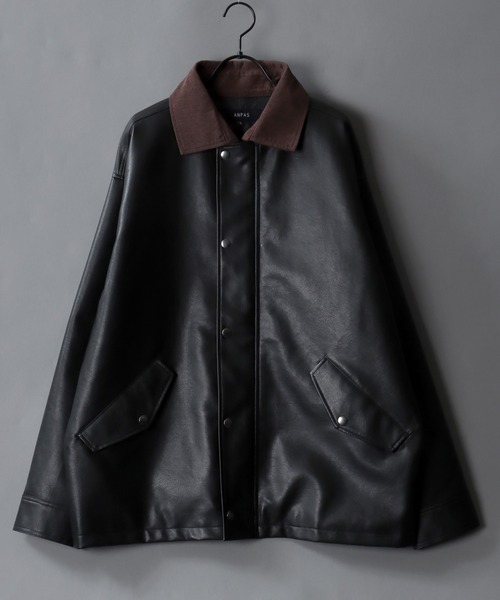 SITRY ブルゾン アウター Synthetic Leather Hunting Jacket/オーバー
