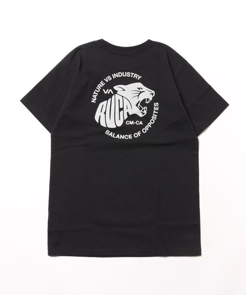 売れ筋商品|||ルーカ Tシャツ トップス レディース Juniors' Logo Raglan-Sleeve Half Baby T-Shirt Rvca Black RVCA ルーカ 半袖 Tシャツ レディース リブ ミニT クロップド丈