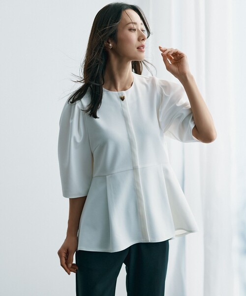 ブラウス シャツ 「VERY×UNFILOコラボ」BEAUTY MOVE ペプラムブラウス レディース