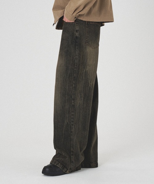 kutir ジーンズ VINTAGE LIKE STRAIGHT WIDE DENIM PANTS
