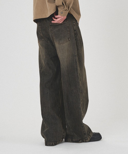 kutir ジーンズ VINTAGE LIKE STRAIGHT WIDE DENIM PANTS