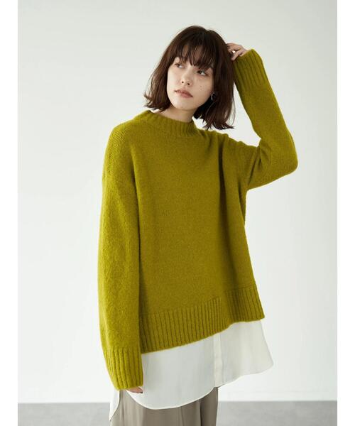 「YECCA VECCA」 長袖ニット FREE ライトベージュ レディース_画像4