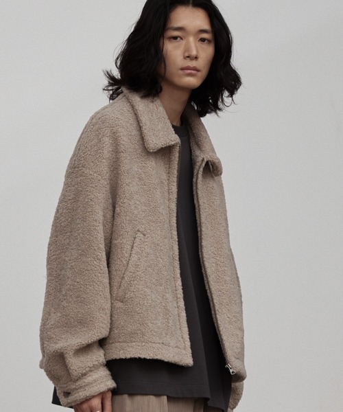 ジャケット・アウター LIDNM WYM LIDNM 「WYM LIDNM」 ジップアップブルゾン S ベージュ メンズ