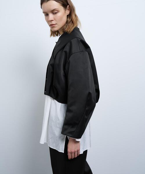 LANVIN ブルゾン LANVIN en Bleu ブルゾン アウター ビッグカラータックブルゾン