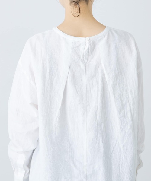 かぐれ tシャツ コットンリネンクルーネックシャツ レディース