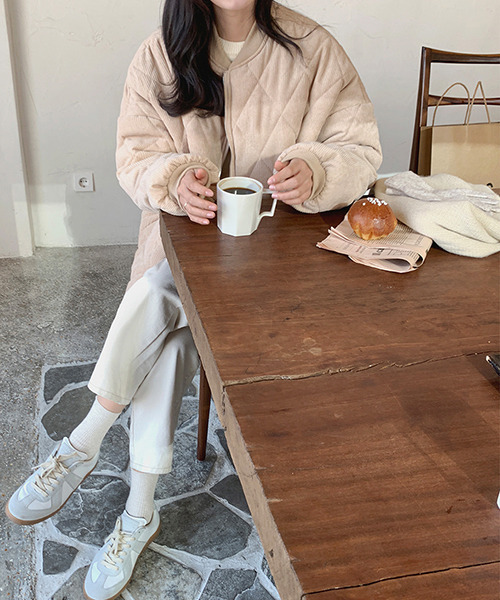 「c.u.l」 キルティングブルゾン M ベージュ レディース_画像4