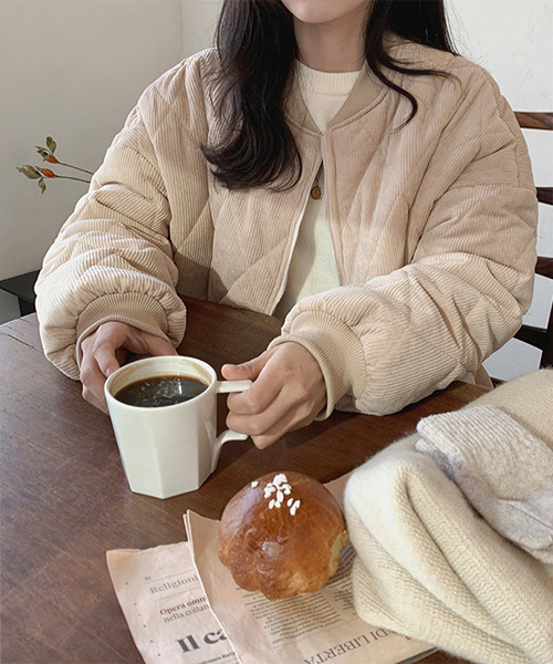 「c.u.l」 キルティングブルゾン M ベージュ レディース_画像7