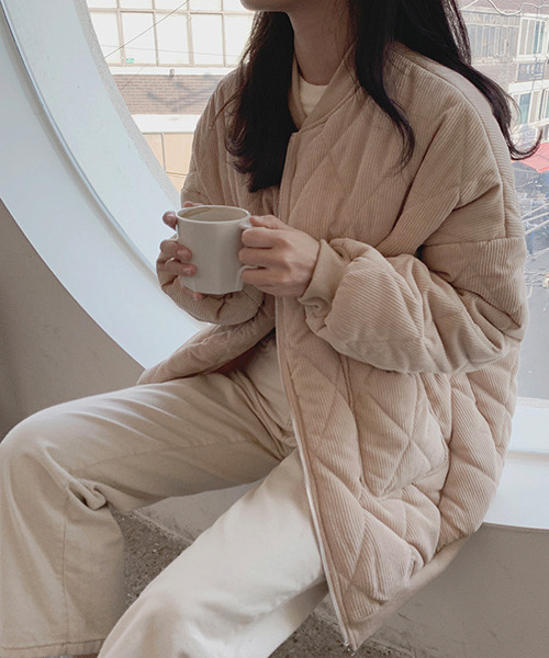 「c.u.l」 キルティングブルゾン M ベージュ レディース_画像9