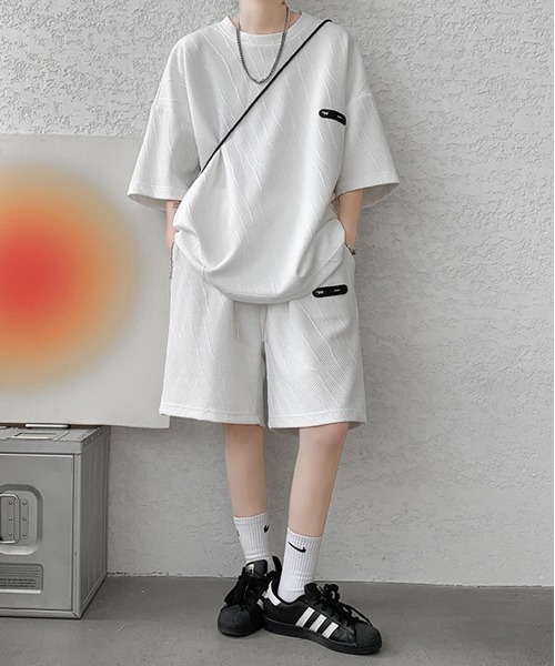 NEW GENTLEMAN tシャツ 「2点SET」マグノリアジャガード セットアップ 