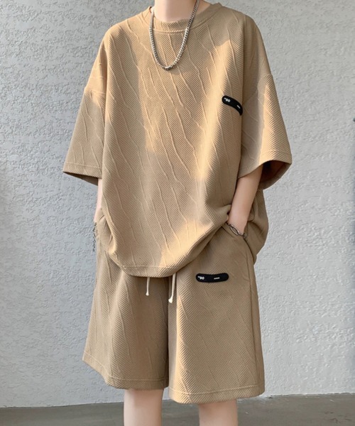 NEW GENTLEMAN tシャツ 「2点SET」マグノリアジャガード セットアップ