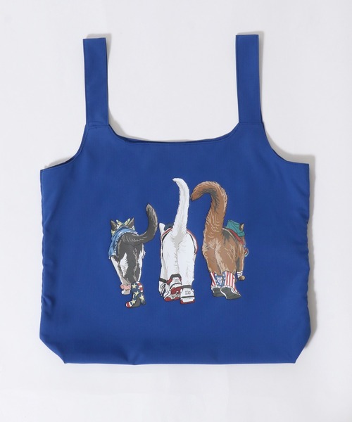 SITRY エコバッグ Animal Front ＆ Back Print Eco Bag/猫＆犬