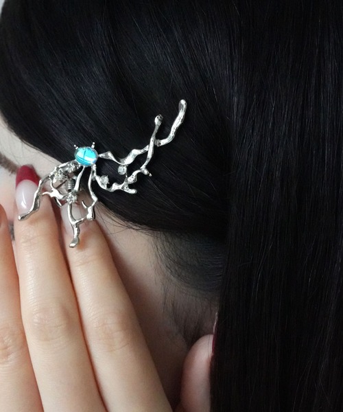 完売品♡バーバリー　ヘアピン セール】シルバーデザインヘアピン（ヘアピン）｜cuorequal