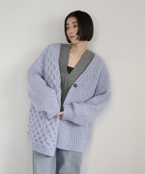 「select MOCA」 ニットカーディガン FREE ブラウン レディース_画像6