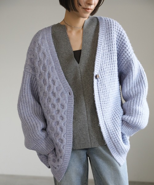 「select MOCA」 ニットカーディガン FREE ブラウン レディース_画像8