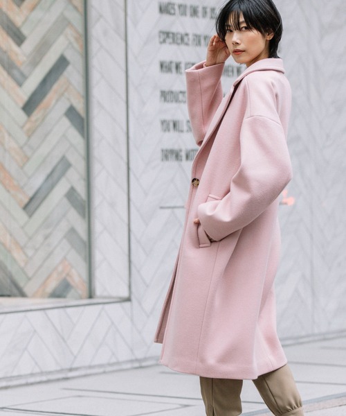 「Munich」 チェスターコート S グリーン レディース_画像4