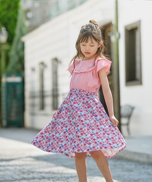 ワンピース 「110-140cm」サマーフラワー キッズ 子供服 女の子