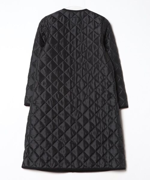 Traditional Weatherwear」 ノーカラーコート 32 ブラック×ブラック 