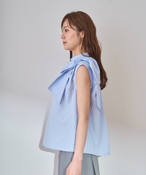 【一部店舗限定】ショルダービッグリボンブラウス セール】【一部店舗限定】ショルダービッグリボンブラウス