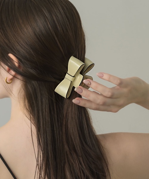 専門ショップ ヘアクリップ muku HAIR Yahoo ZOZOTOWN : TONE CLIP/RIBBON×TWO ヘアアクセサリー