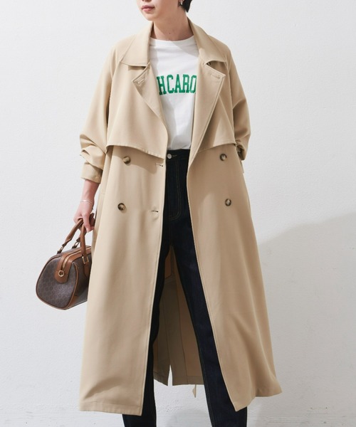【完売】liten　トレンチコート　ベージュ　FREE ダブルトレンチコート (7201R244-71) | Savile Row | 紳士服・スーツ