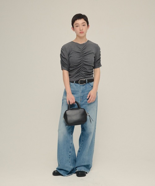 tシャツ 「eL」Sheer Shirring Tee/459689 レディース tシャツ 「eL」Sheer Shirring Tee/459689 レディース