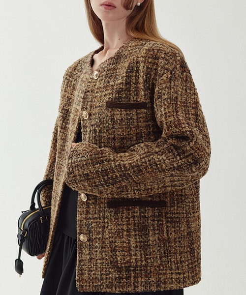 Fano Studios」 テーラードジャケット S ブラウン レディース