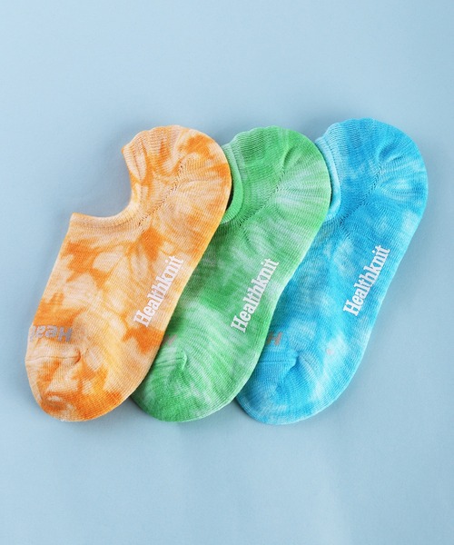 Healthknit 靴下 ヘルスニット ネオンカラー 杢 タイダイ