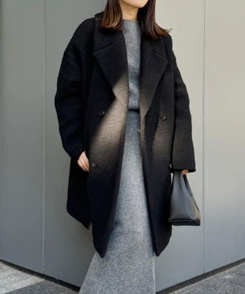 Plage プラージュ ウール混 グレー ロングチェスターコート 38 - メルカリ