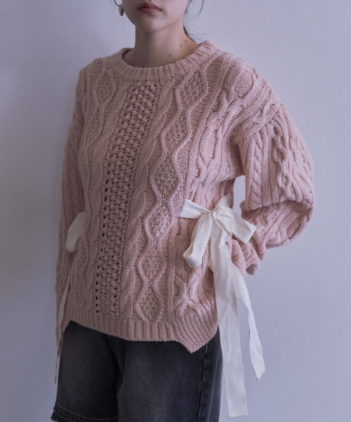 HONEY MI HONEY（ハニーミーハニー） ニット セーター cable ribbon 
