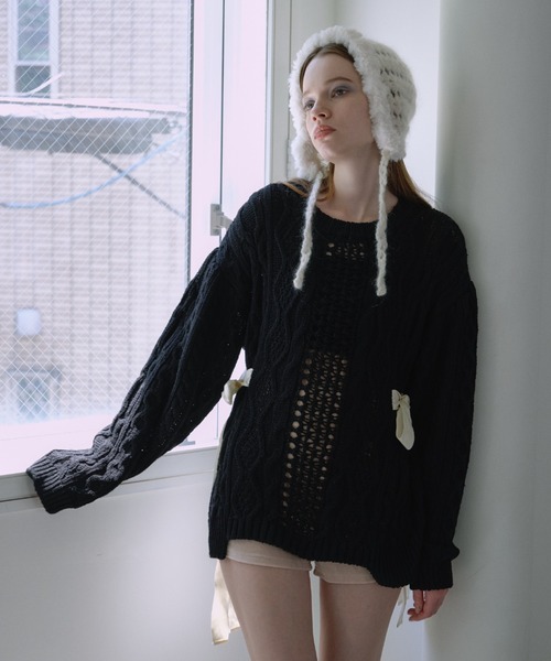 HONEY MI HONEY（ハニーミーハニー） ニット セーター cable ribbon