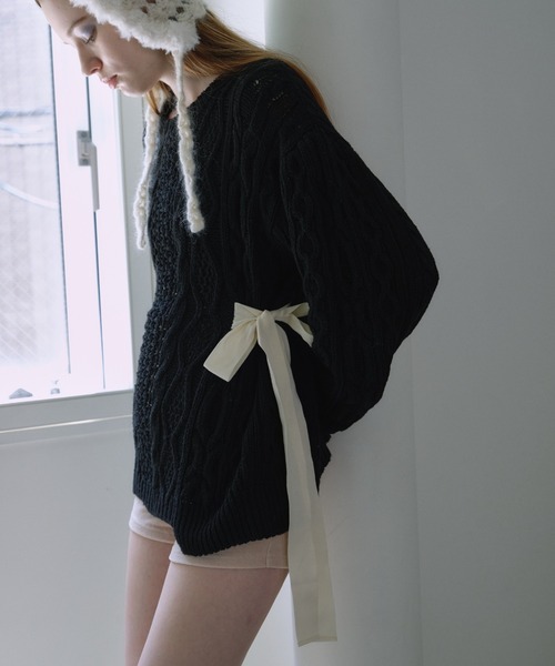 HONEY MI HONEY（ハニーミーハニー） ニット セーター cable ribbon