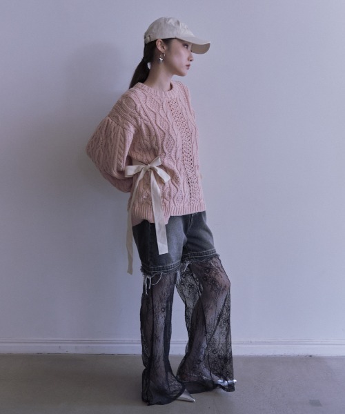 HONEY MI HONEY（ハニーミーハニー） ニット セーター cable ribbon