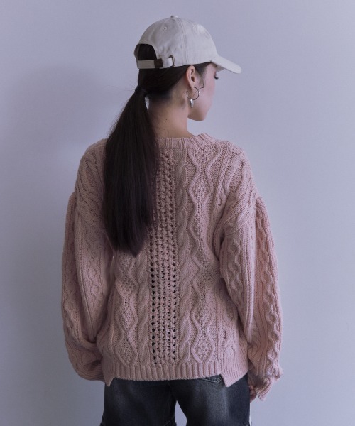 HONEY MI HONEY（ハニーミーハニー） ニット セーター cable ribbon