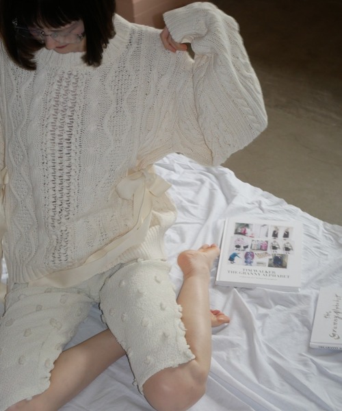 HONEY MI HONEY（ハニーミーハニー） ニット セーター cable ribbon