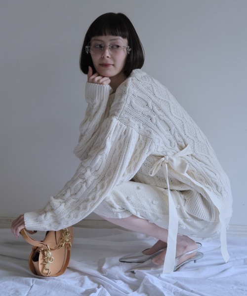 HONEY MI HONEY（ハニーミーハニー） ニット セーター cable ribbon