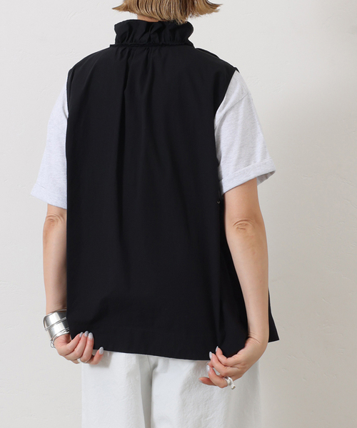 journal standard luxe リネンフリルジレ・ベスト JOURNAL STANDARD LUXE ベスト ジレ ブロードワッシャー