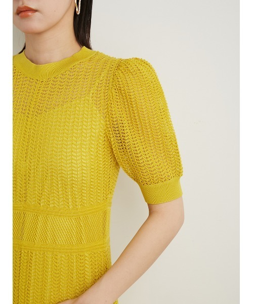 「LILY BROWN」 ニットワンピース ONE SIZE ホワイト レディース_画像7