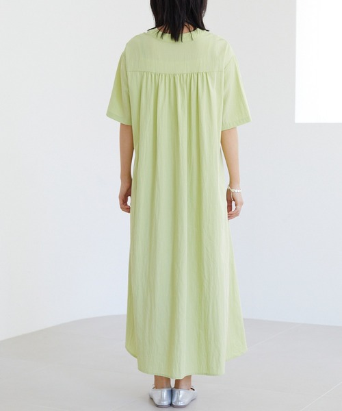 「LAVEANGE」 半袖ワンピース LL ブラック レディース_画像4