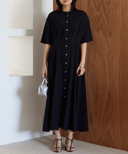 「LAVEANGE」 半袖ワンピース LL ブラック レディース_画像8