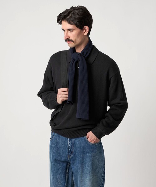 超人気★良品◎スティーブンアラン　ニットポロシャツ　1.5万　ホワイト　XL Steven Alan＞ ハイツイスト ポロシャツ LOOSE（ポロシャツ