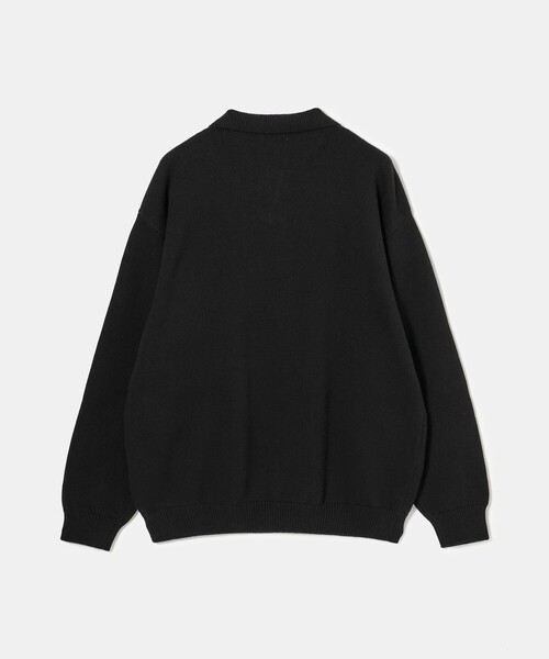 スティーブンアラン　ブラック　長袖　ニット　M ポロシャツ 長袖ニット 黒 STEVEN ALAN（スティーブンアラン） セーター ニット CTN/CA 2B ニット