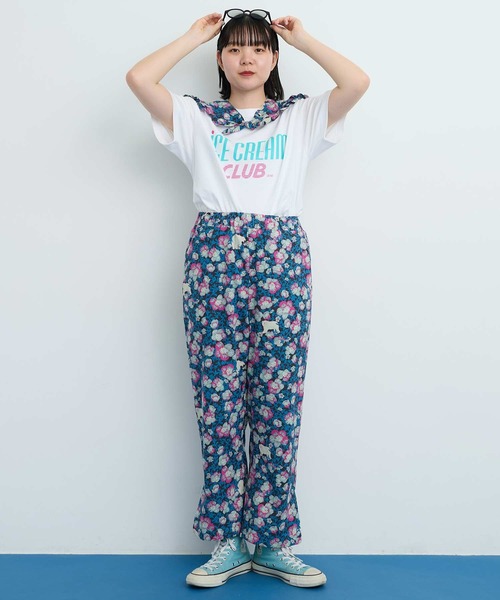 パンツ HANA SOMETHING ジーンズ デニム デニムパンツ HANA TUCK CURVE PANTS